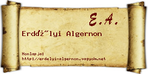 Erdélyi Algernon névjegykártya